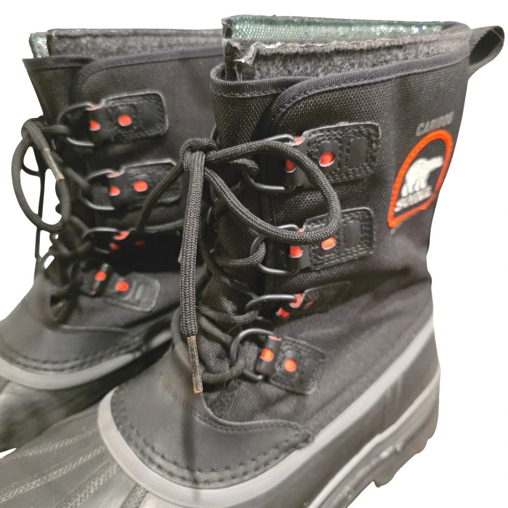 Sorel Caribou XT Men's Winter Snow Boots Sz‎ 12 Black Grey Gorpcore